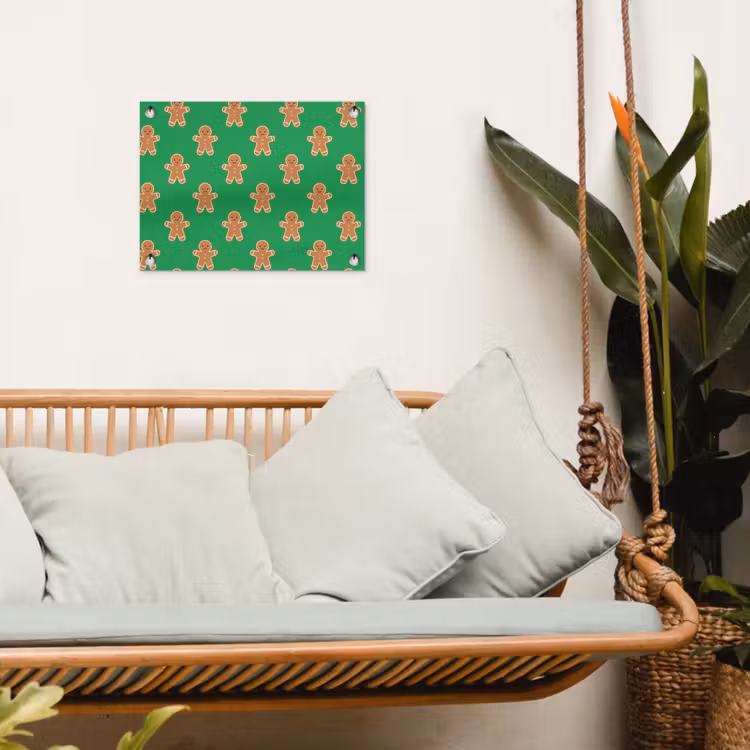 Gartenposter - Lebkuchen – Weihnachten – Neon – Grün — 4