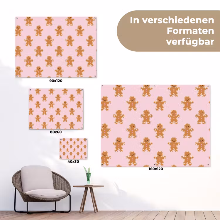 Gartenposter - Lebkuchen – Weihnachten – Rosa — 6