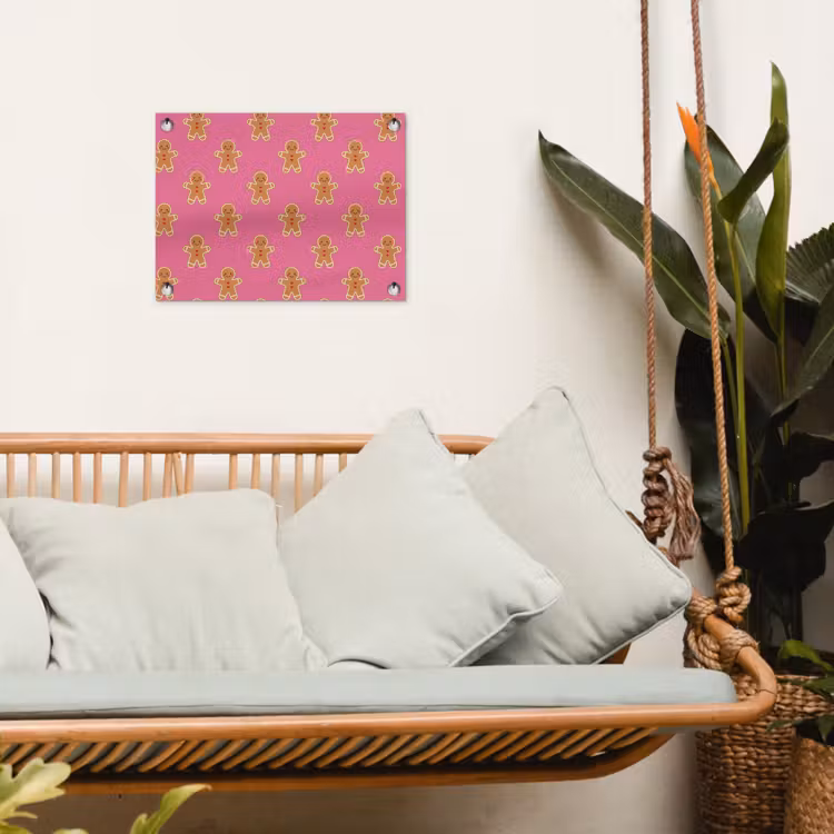 Gartenposter - Lebkuchen – Weihnachten – Rosa – Braun — 4