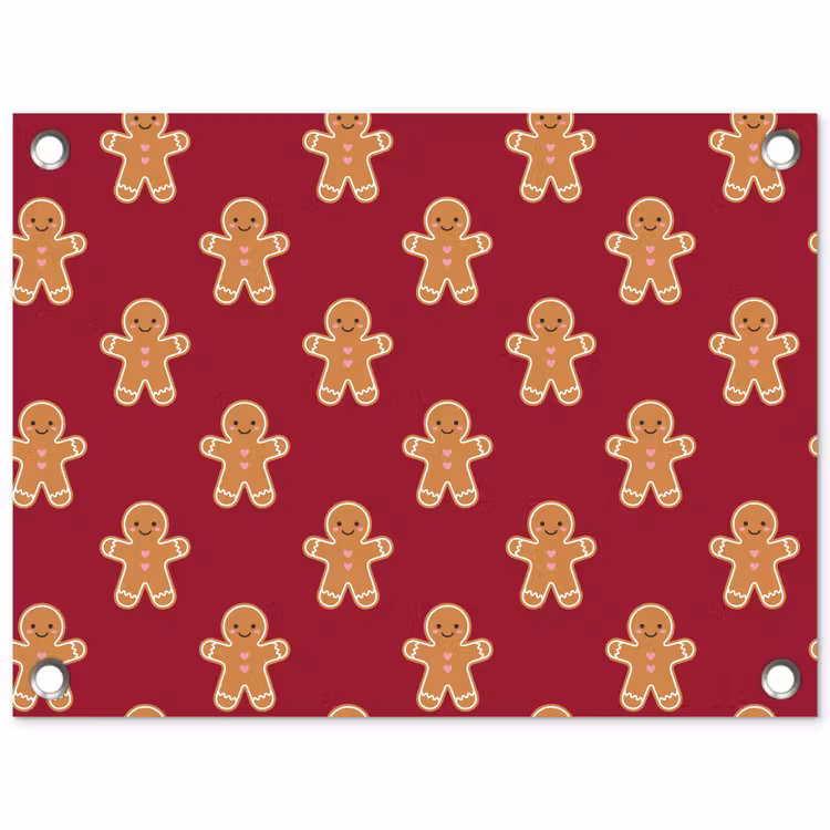 Gartenposter - Lebkuchen – Weihnachten – Rot — 1