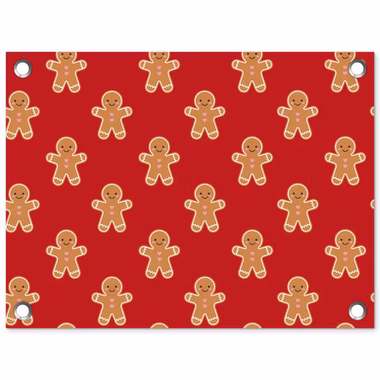 Gartenposter - Lebkuchen – Weihnachten – Rot — 1