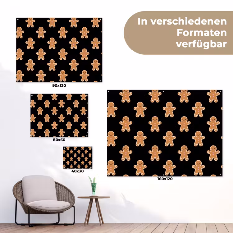 Gartenposter - Lebkuchen – Weihnachten – Schwarz — 6
