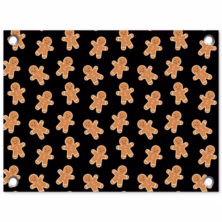 Gartenposter - Lebkuchen – Weihnachten – Schwarz – Braun — 1