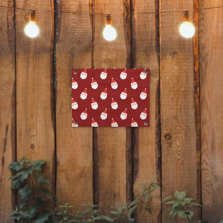 Gartenposter - Weihnachtsmann – Weihnachten – Rot — 2