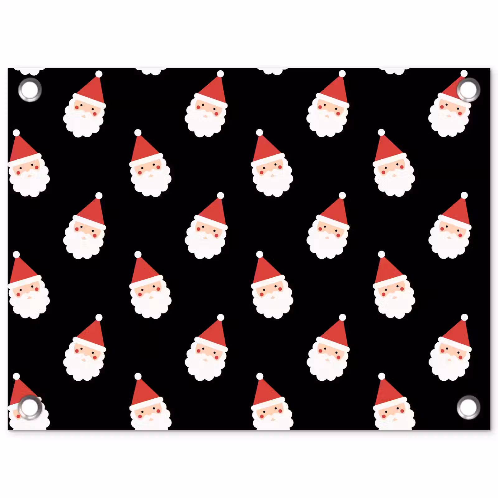Gartenposter - Weihnachtsmann – Weihnachten – Schwarz — 1