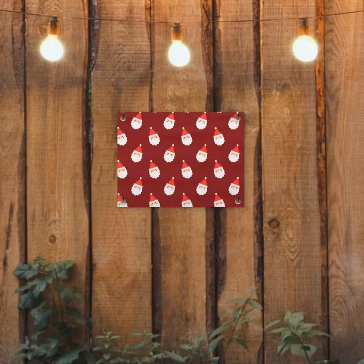 Gartenposter - Weihnachten – Weihnachtsmann – Rot — 2