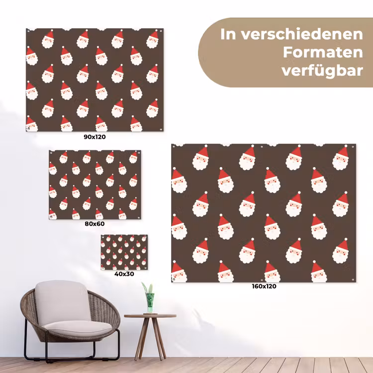 Gartenposter - Weihnachtsmann – Weihnachten – Braun — 6