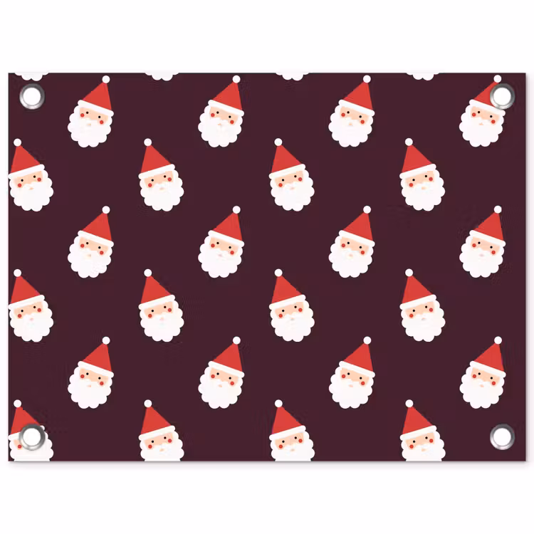 Gartenposter - Weihnachtsmann – Weihnachten – Dunkel – Rot — 1
