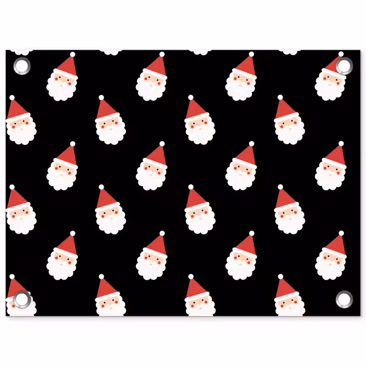 Gartenposter - Weihnachtsmann – Weihnachten – Schwarz — 1