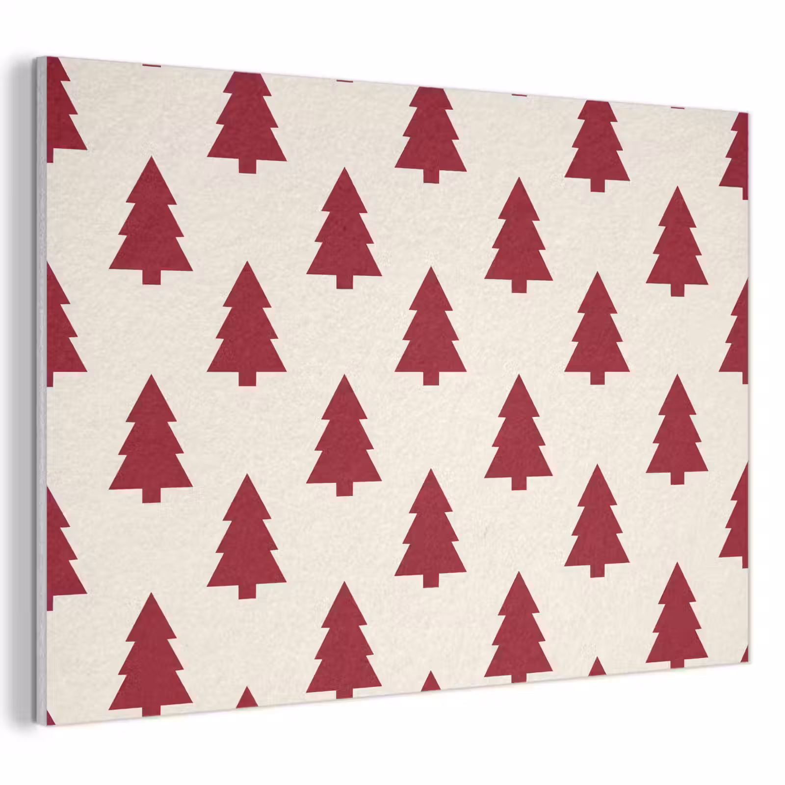 Akustikbild - Weihnachtsbaum – Creme – Rot — 1