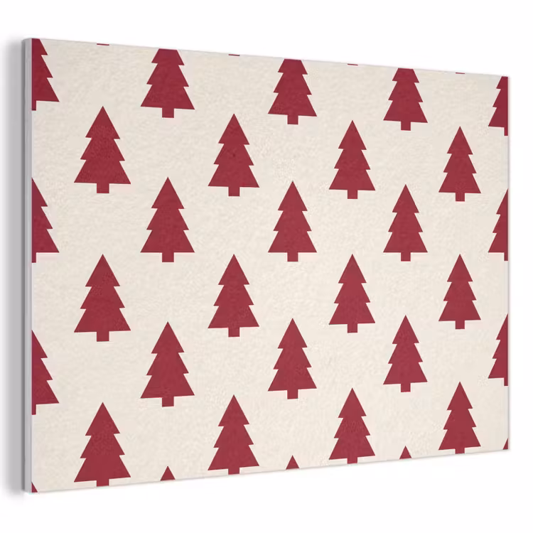 Akustikbild - Weihnachtsbaum – Creme – Rot — 1