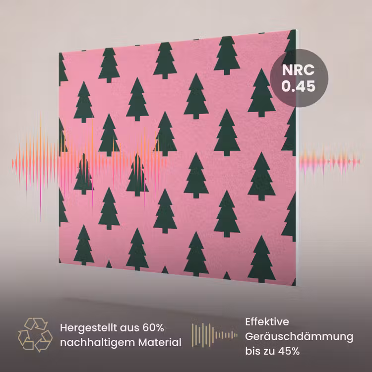 Akustikbild - Weihnachtsbaum – Rosa – Grün — 3