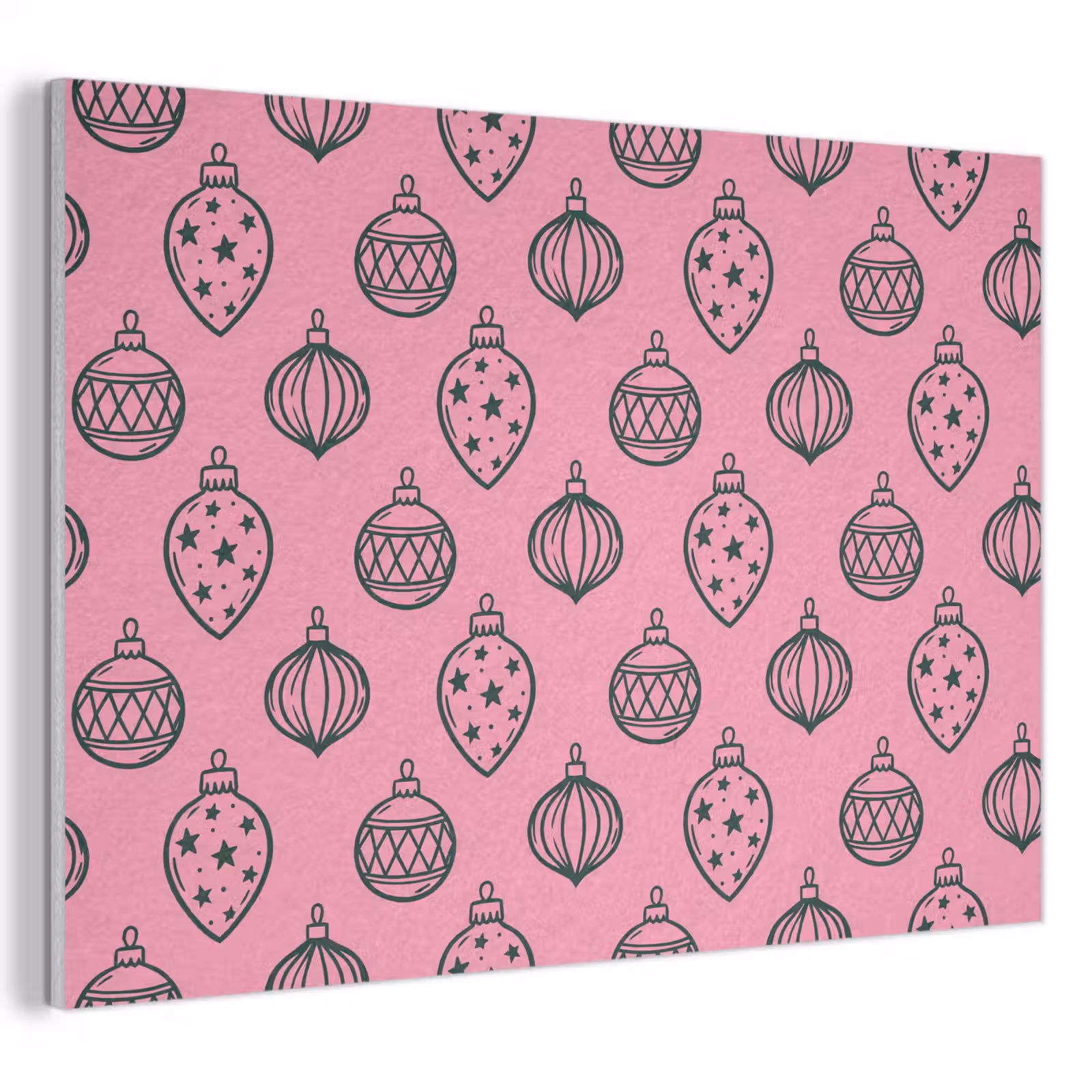 Akustikbild - Weihnachtskugel – Grün – Rosa — 1