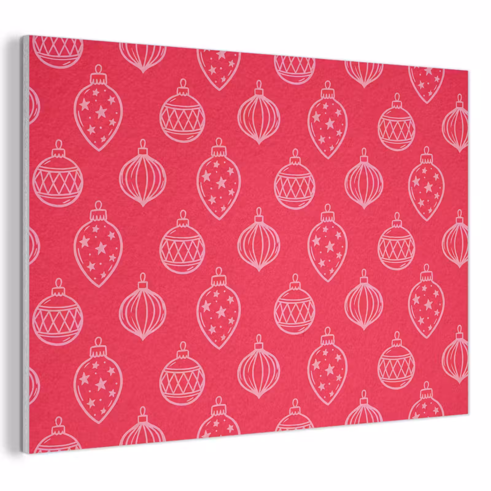 Akustikbild - Weihnachtskugel – Rot – Rosa — 1