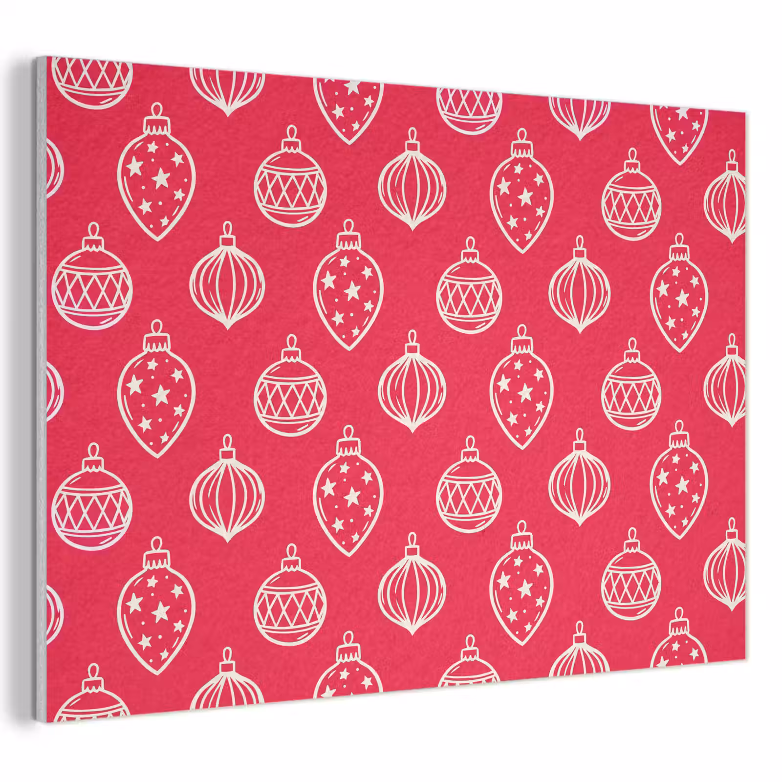 Akustikbild - Weihnachtskugel – Rot – Weiß — 1