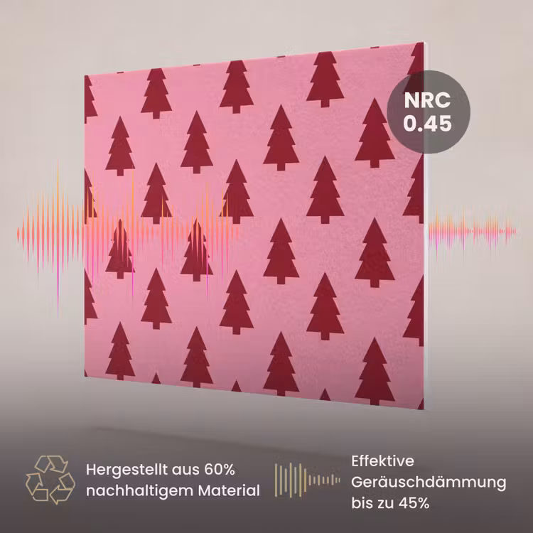 Akustikbild - Weihnachtsbaum – Rot – Rosa — 3
