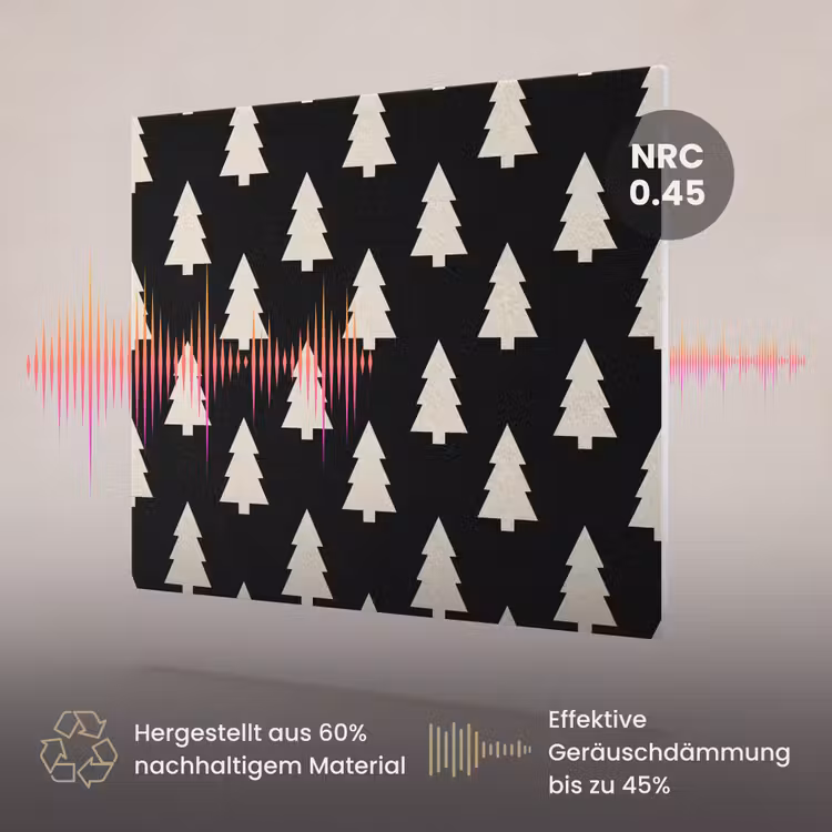 Akustikbild - Weihnachtsbaum – Schwarz – Weiß — 3