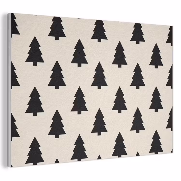 Akustikbild - Weihnachtsbaum – Weiß – Schwarz — 1