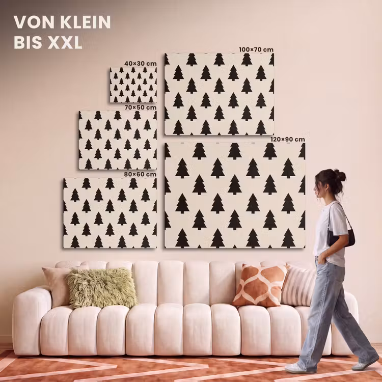 Akustikbild - Weihnachtsbaum – Weiß – Schwarz — 7