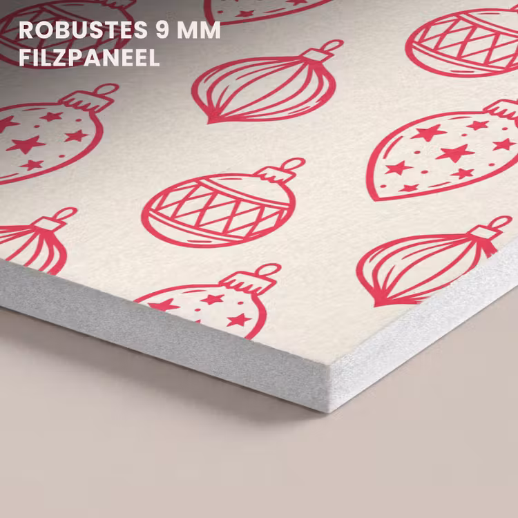 Akustikbild - Weihnachtskugel – Creme – Rot — 5