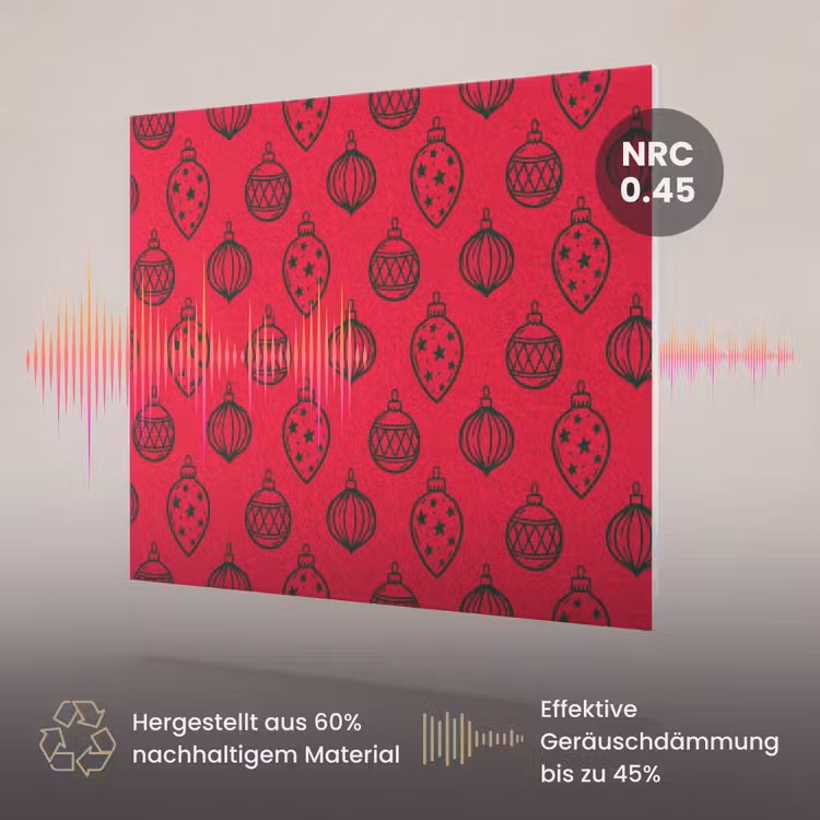 Akustikbild - Weihnachtskugel – Grün – Rot — 3