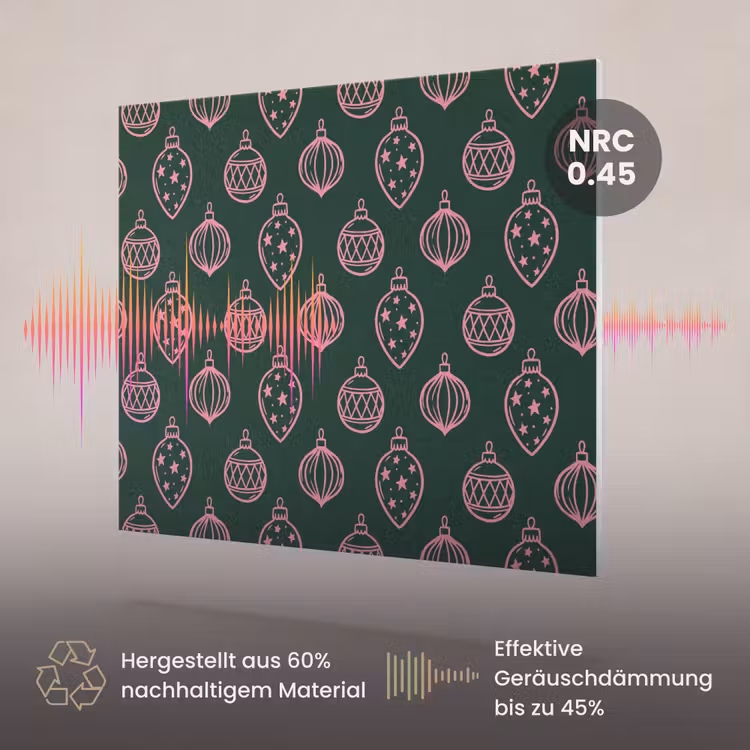 Akustikbild - Weihnachtskugel – Rosa – Grün — 3