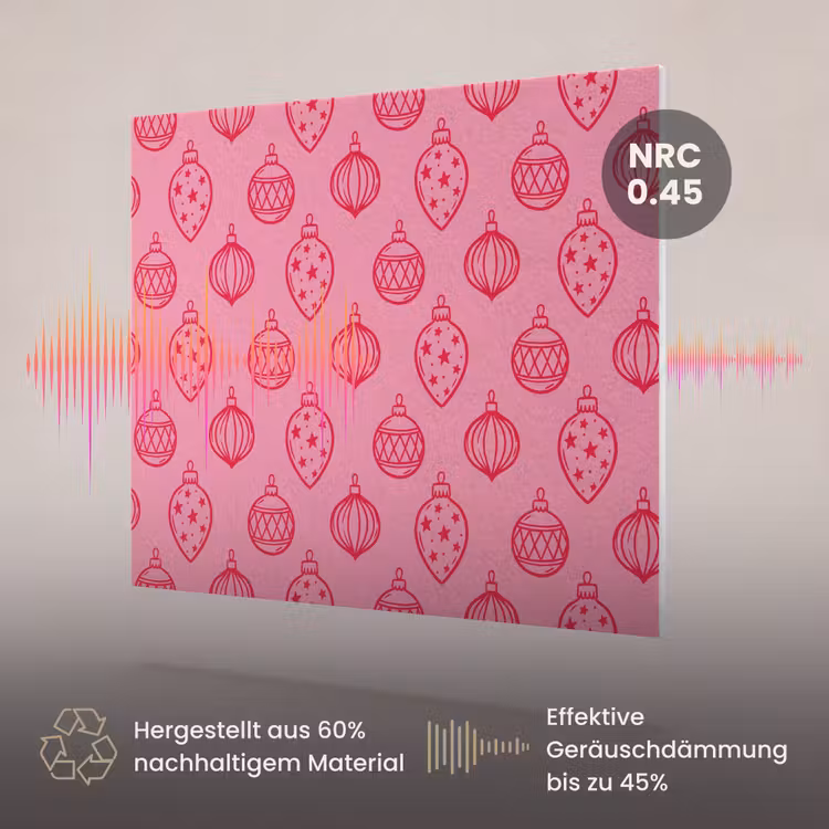 Akustikbild - Weihnachtskugel – Rosa – Rot — 3