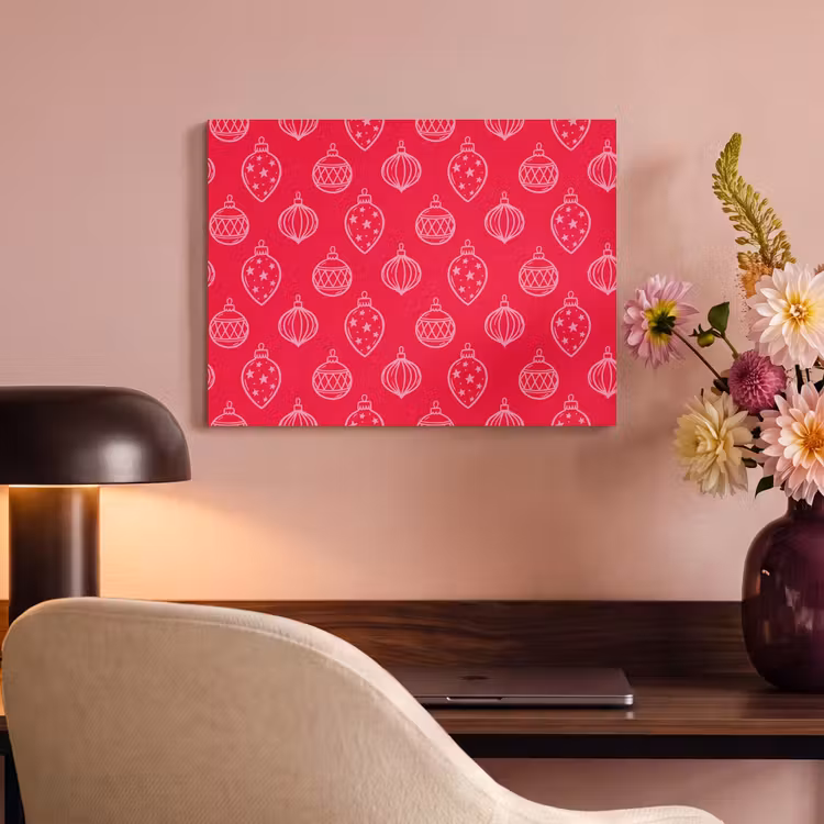 Akustikbild - Weihnachtskugel – Rot – Rosa — 6