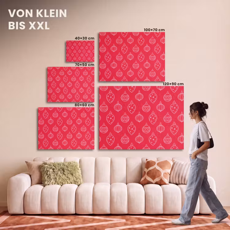 Akustikbild - Weihnachtskugel – Rot – Rosa — 7