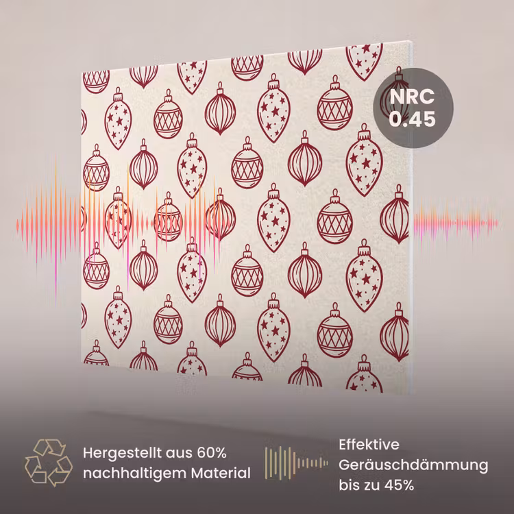 Akustikbild - Weihnachtskugel – Rot – Weihnachten — 3