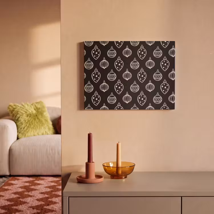 Akustikbild - Weihnachtskugel – Weiß – Schwarz — 2