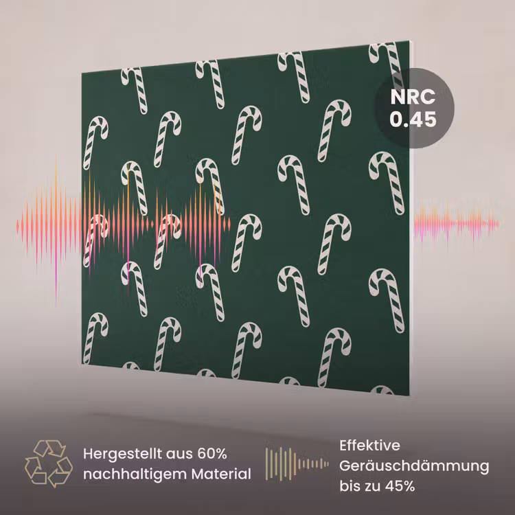 Akustikbild - Weihnachten – Grün – Weiß – Zuckerstange — 3