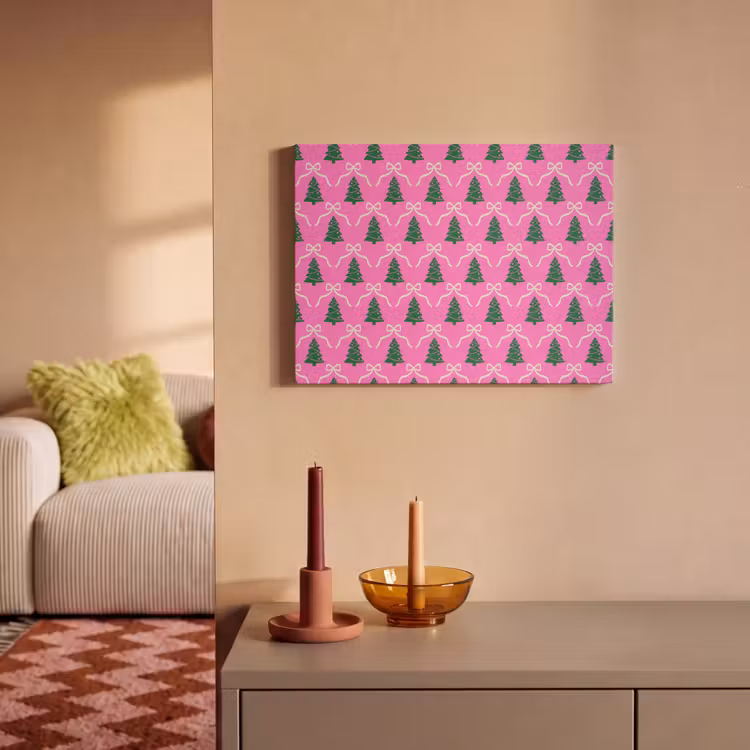 Akustikbild - Weihnachten – Rosa – Weiß – Schleife — 2