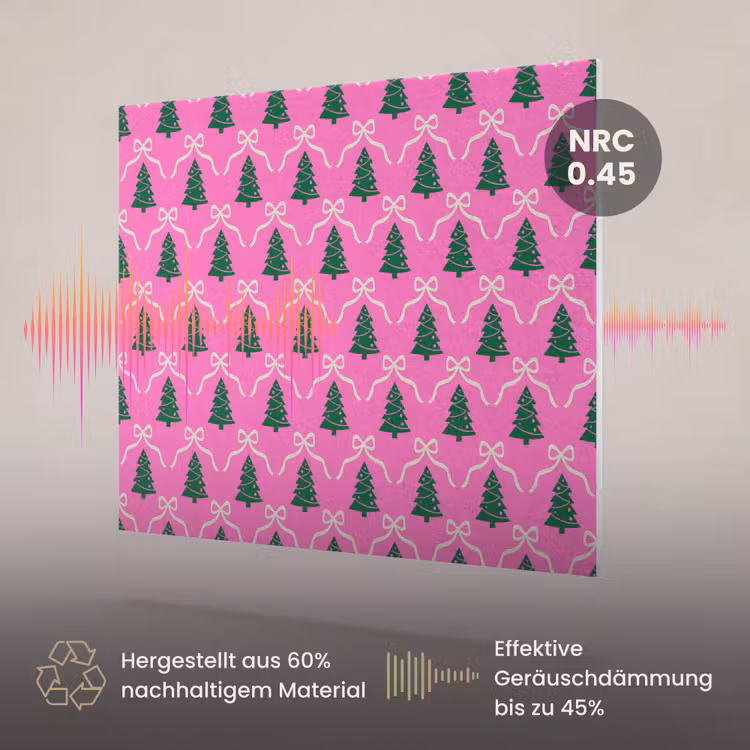 Akustikbild - Weihnachten – Rosa – Weiß – Schleife — 3