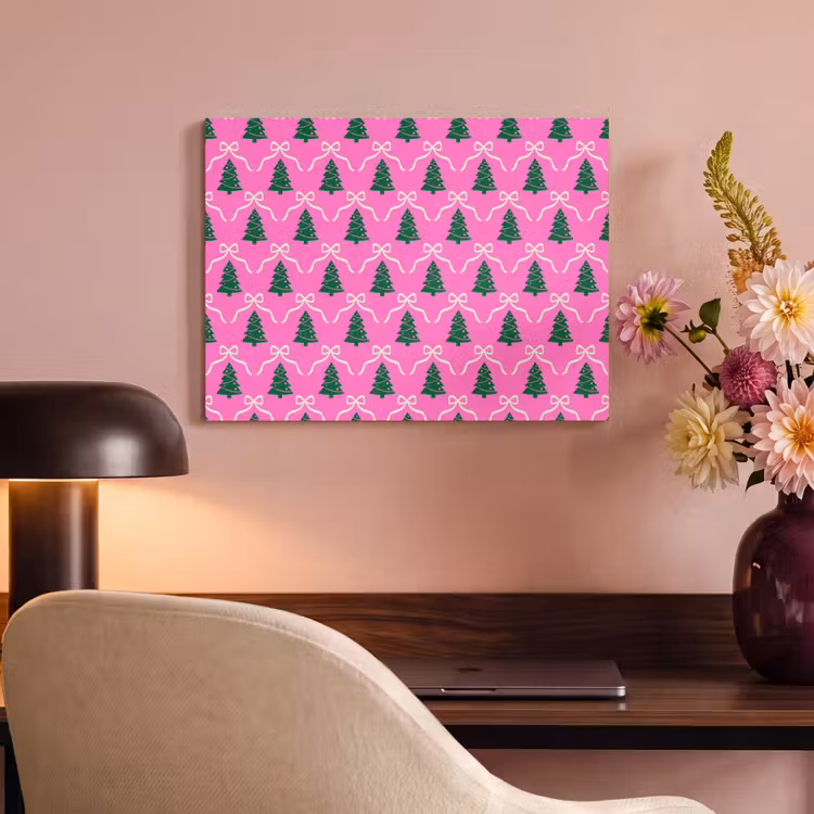 Akustikbild - Weihnachten – Rosa – Weiß – Schleife — 6