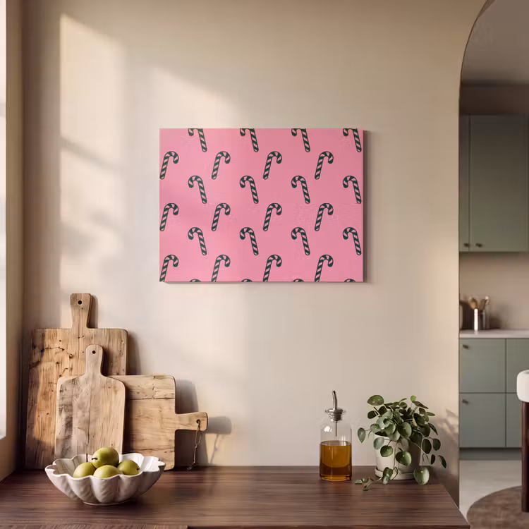 Akustikbild - Weihnachten – Rosa – Grün – Zuckerstange — 4