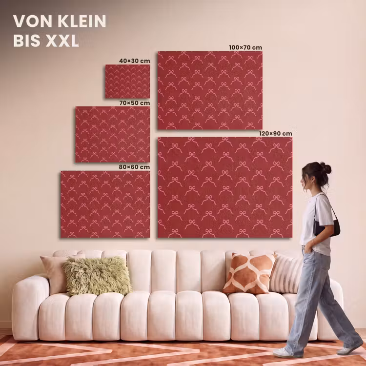Akustikbild - Schleife – Weihnachten – Rot – Rosa — 7