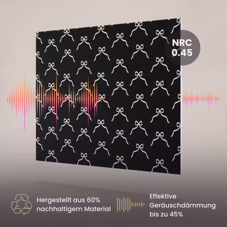 Akustikbild - Schleife – Weihnachten – Schwarz – Weiß — 3