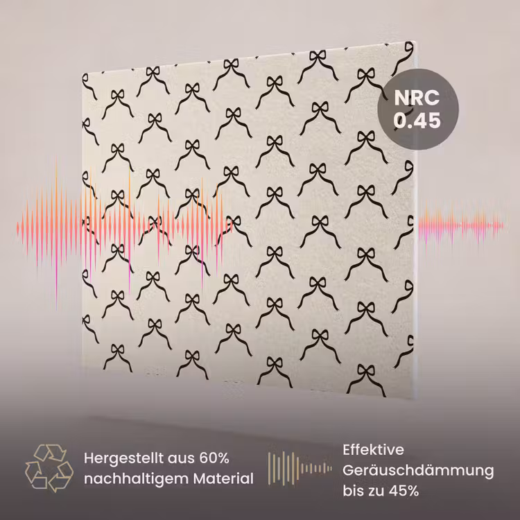 Akustikbild - Schleife – Weihnachten – Weiß – Schwarz — 3