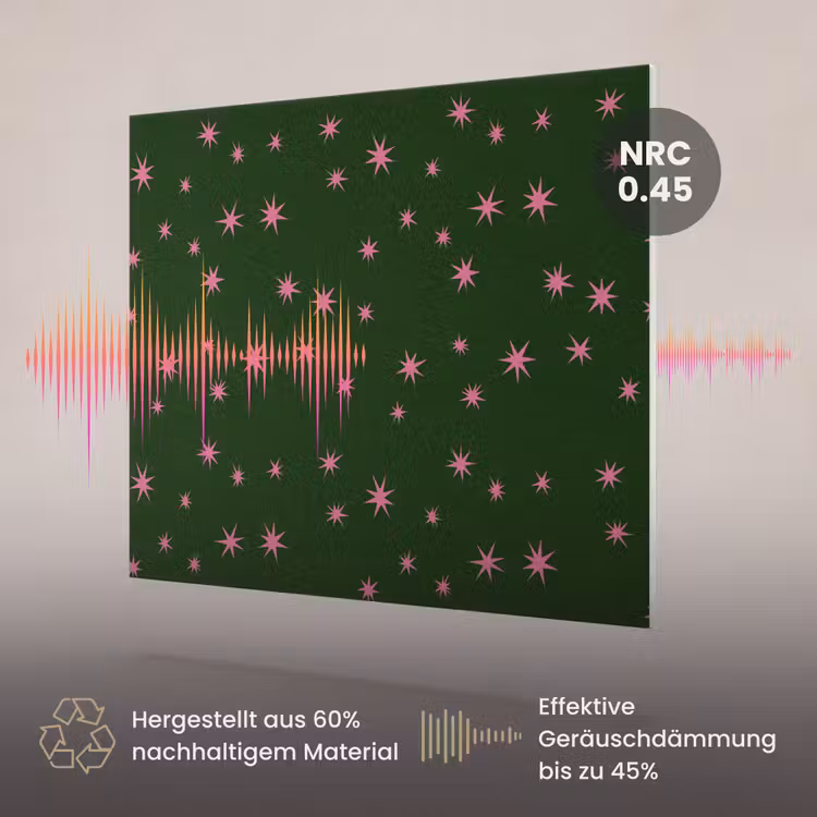 Akustikbild - Stern – Rosa – Grün – Weihnachten — 3