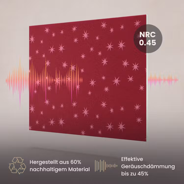 Akustikbild - Stern – Rosa – Weihnachten – Rot — 3