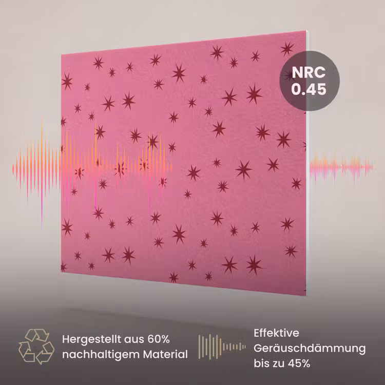 Akustikbild - Weihnachten – Stern – Rot – Rosa — 3