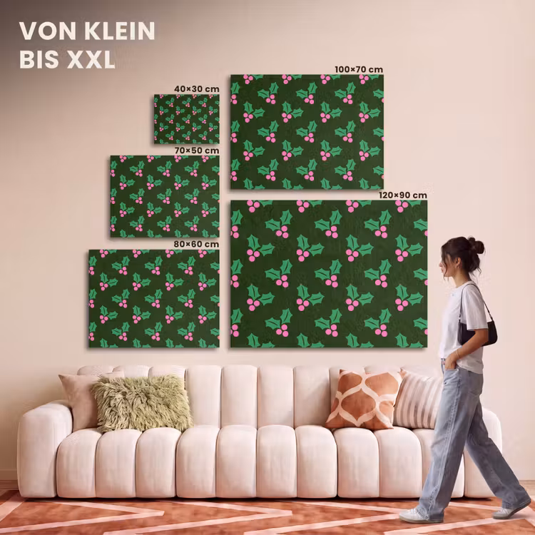 Akustikbild - Stechpalme – Grün – Rosa – Weihnachten — 7