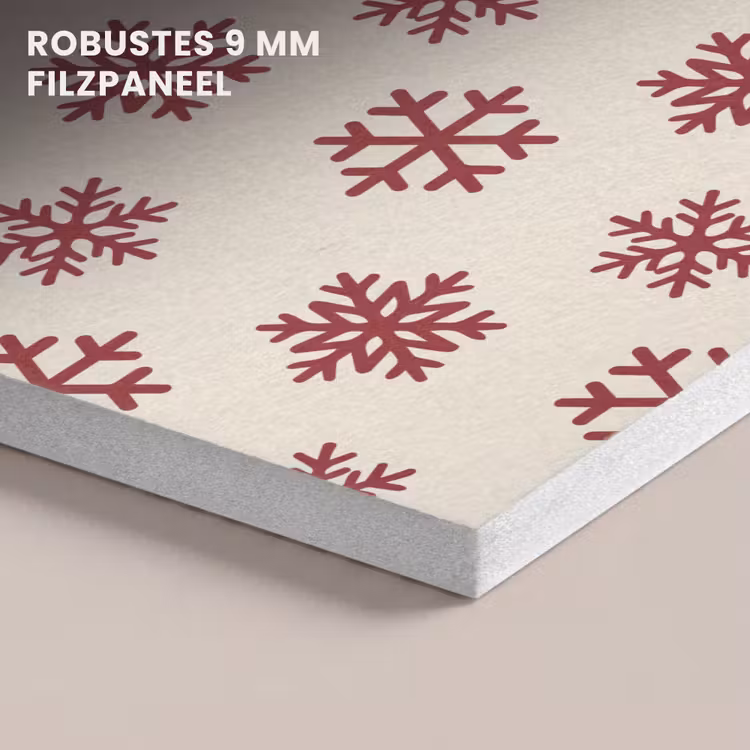 Akustikbild - Schneeflocke – Creme – Rot — 5