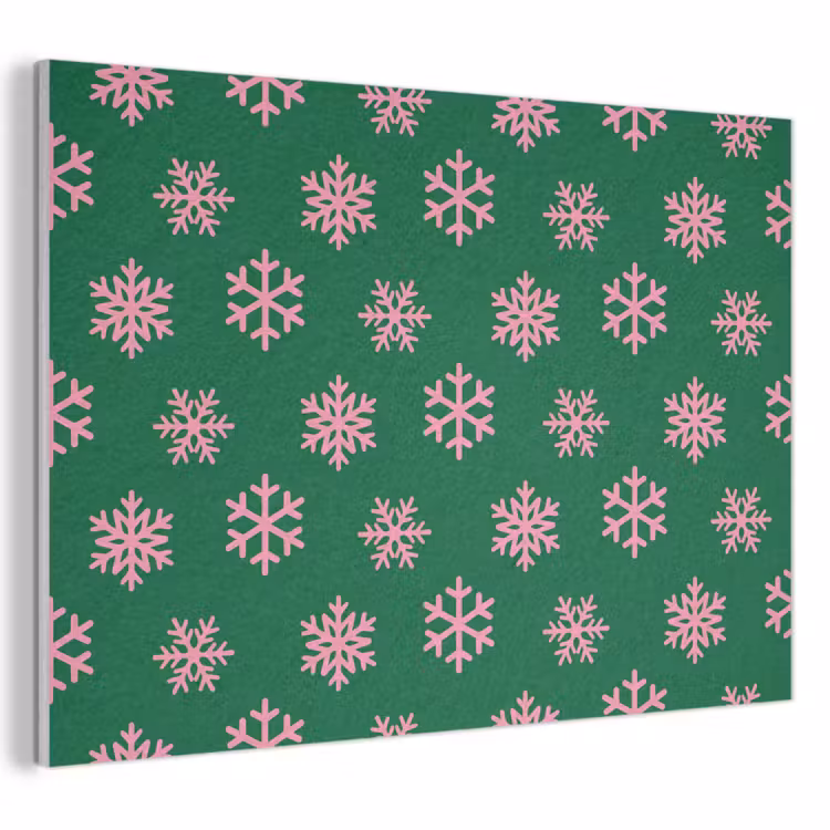 Akustikbild - Schneeflocke – Grün – Rosa – Weihnachten — 1