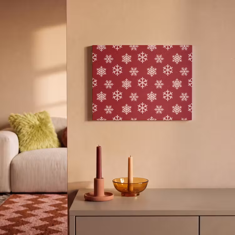 Akustikbild - Schneeflocke – Rot – Rosa – Weihnachten — 2