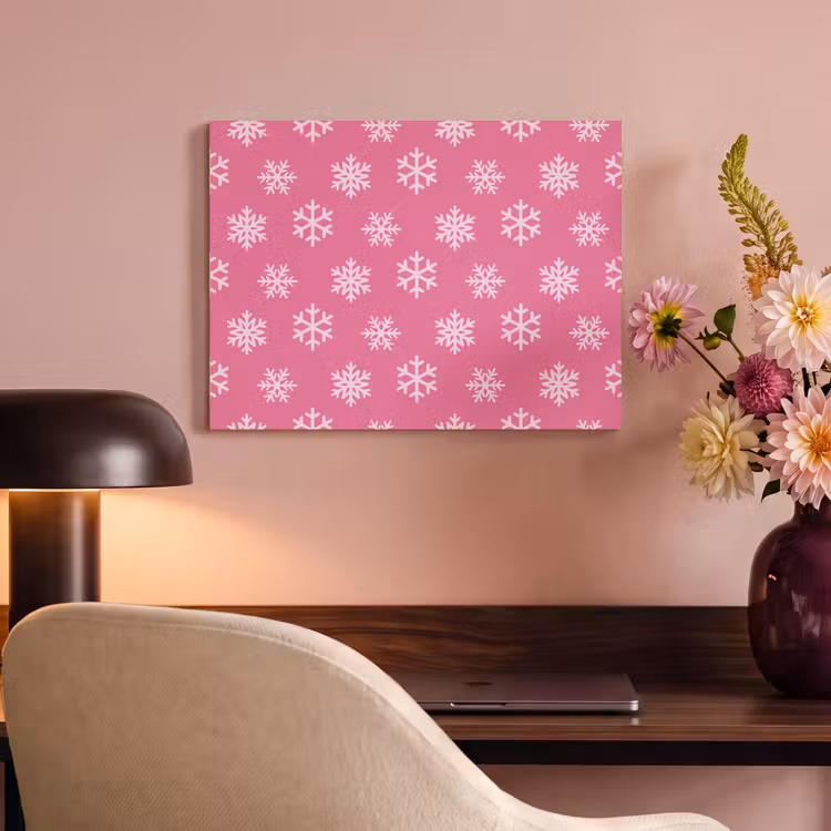 Akustikbild - Schneeflocke – Weihnachten – Rosa — 6