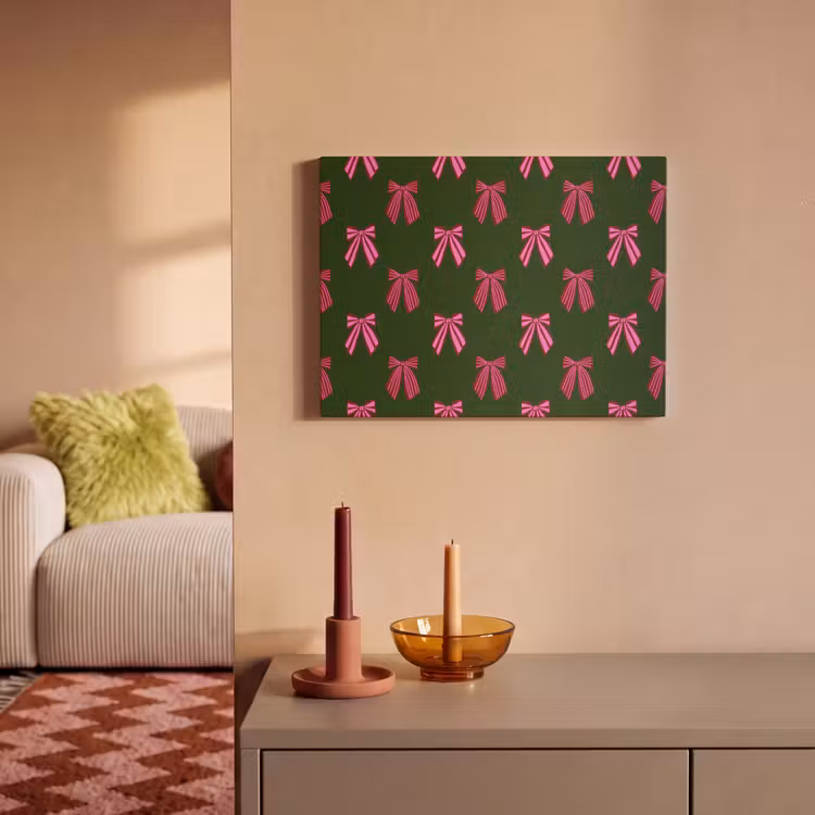 Akustikbild - Schleifen – Weihnachten – Rosa – Grün — 2