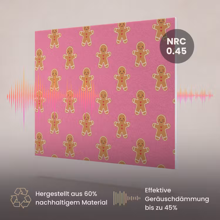 Akustikbild - Lebkuchen – Weihnachten – Rosa – Braun — 3