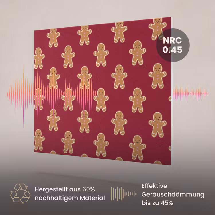 Akustikbild - Lebkuchen – Weihnachten – Rot — 3